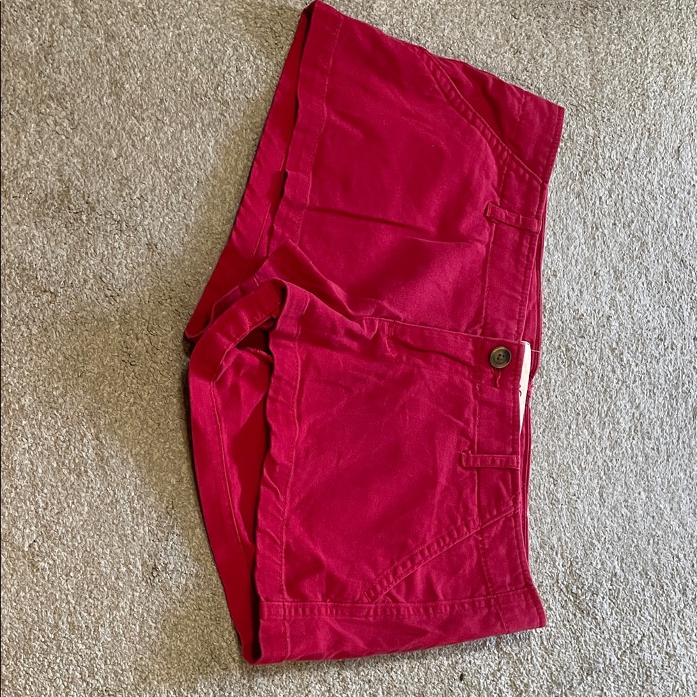 Hollister Women's Vibrant Red Cargo Shorts
